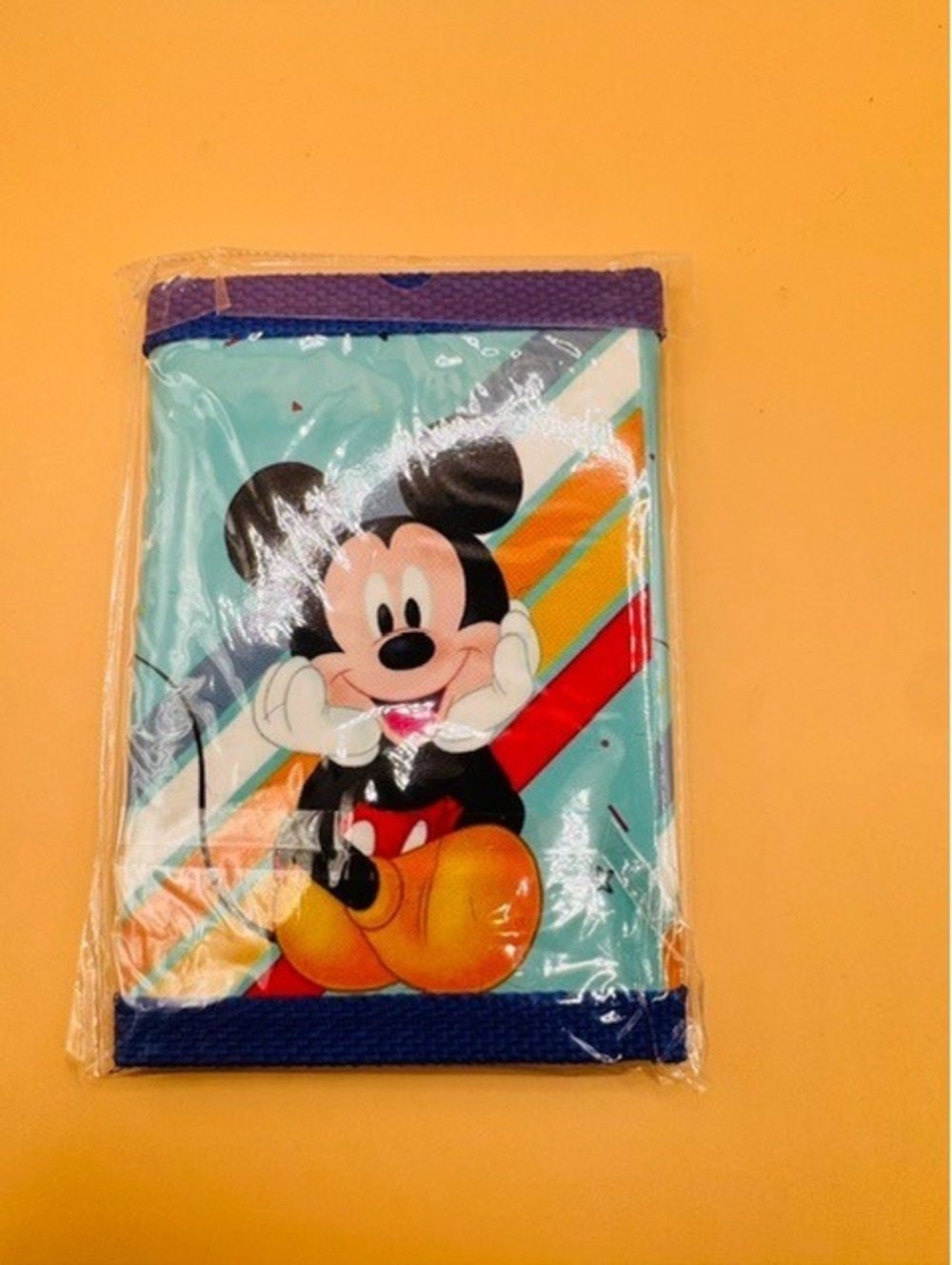 Colorful Character Zipper Wallets for Kids & Teens (Dark Blue Rainbow Mickey)